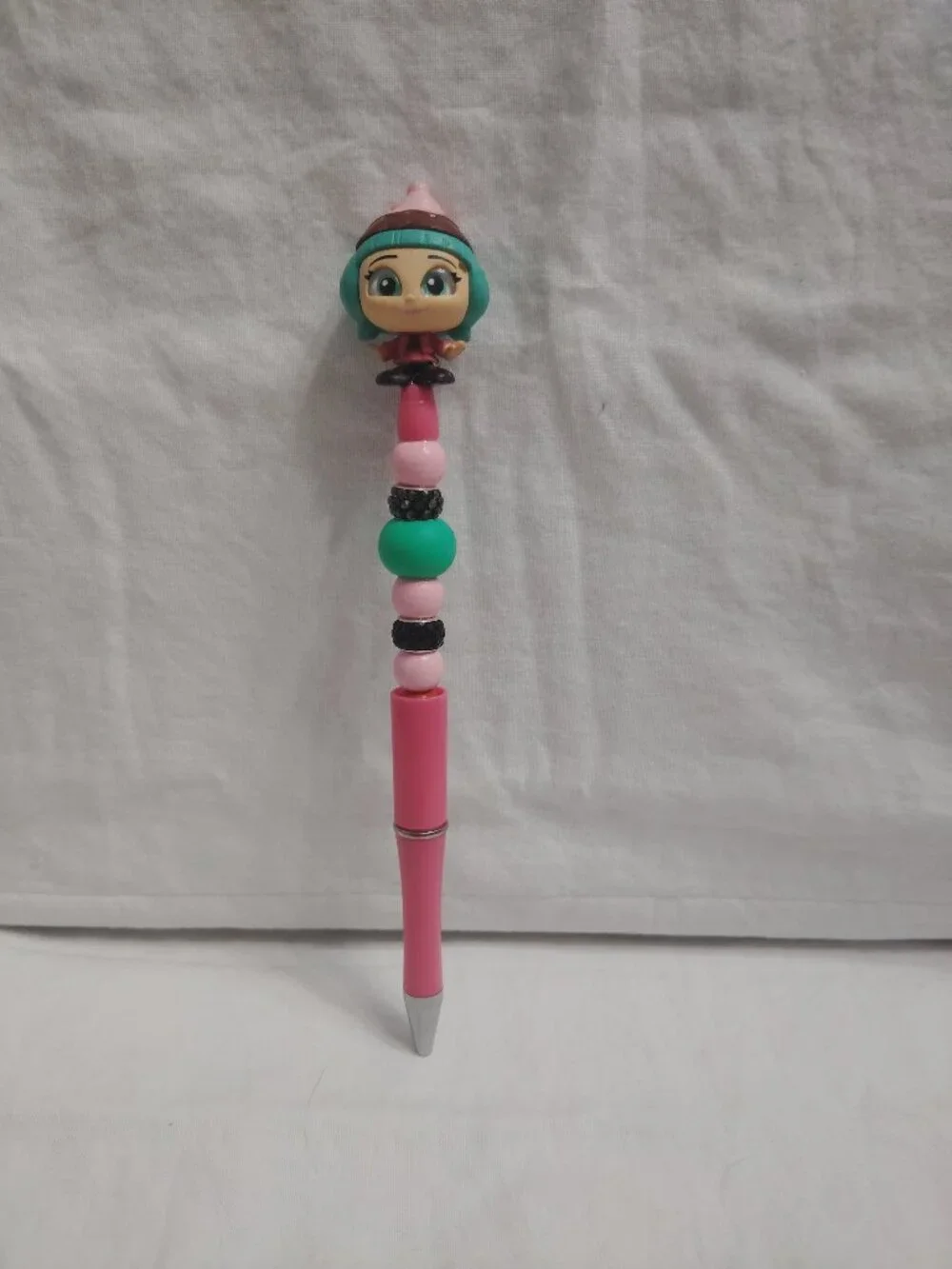Disney Doorable- Candlehead- Handmade Beaded Pen